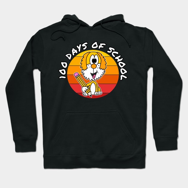 100 Days Of School Dog Kindergarten Teacher 2023 Hoodie by doodlerob